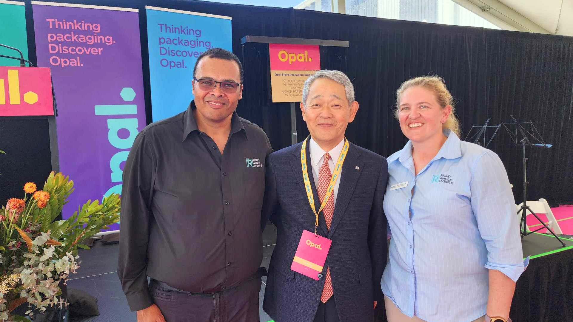 Right Angle Events Owner with Opal President Event planners with Opal President