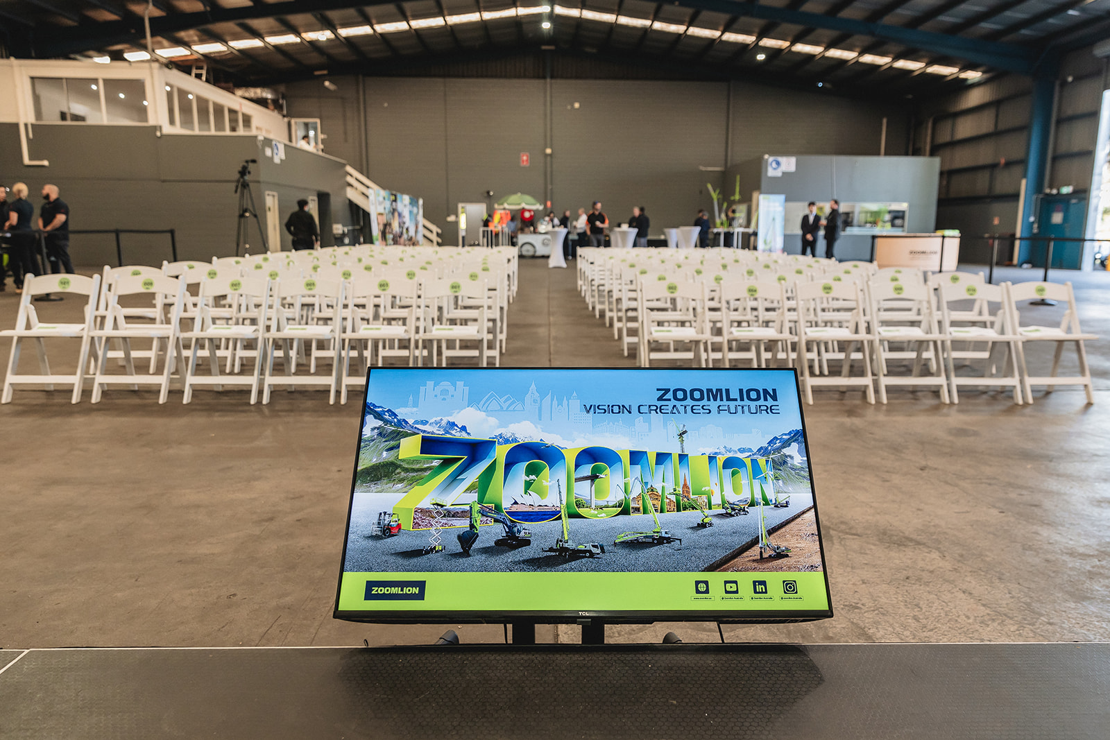 Zoomlion Corporate AV setup and stage for staff end-of-year celebration